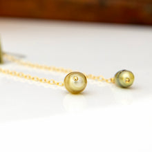 Load image into Gallery viewer, READY TO SHIP Mother of Pearl & Fiji Keshi Pearl Earrings - 14k Gold Fill FJD$