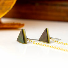 Load image into Gallery viewer, READY TO SHIP Mother of Pearl & Fiji Keshi Pearl Earrings - 14k Gold Fill FJD$