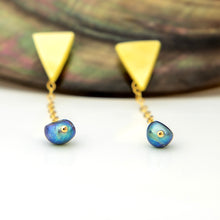 Load image into Gallery viewer, READY TO SHIP Mother of Pearl & Freshwater Pearl Earrings - 14k Gold Fill FJD$