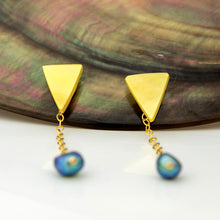 Load image into Gallery viewer, READY TO SHIP Mother of Pearl & Freshwater Pearl Earrings - 14k Gold Fill FJD$