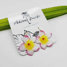 Load image into Gallery viewer, READY TO SHIP Frangipani Flower Earrings - 14k Gold Fill FJD$