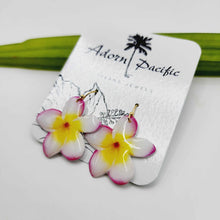 Load image into Gallery viewer, READY TO SHIP Frangipani Flower Earrings - 14k Gold Fill FJD$
