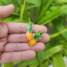 Load image into Gallery viewer, READY TO SHIP Pineapple Resin Earrings - 14k Gold Fill FJD$