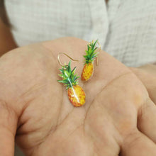Load image into Gallery viewer, READY TO SHIP Pineapple Resin Earrings - 14k Gold Fill FJD$