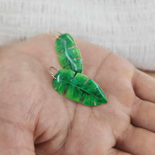 Load image into Gallery viewer, READY TO SHIP Leaf Resin Earrings - 14k Gold Fill FJD$