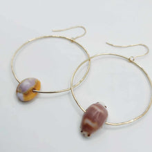 Load image into Gallery viewer, READY TO SHIP Shell Hoop Earrings - 14k Gold Filled FJD$