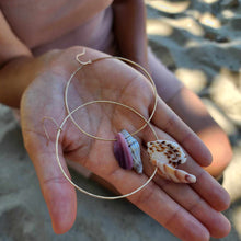Load image into Gallery viewer, READY TO SHIP Shell Hoop Earrings - 14k Gold Filled FJD$