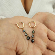 Load image into Gallery viewer, CONTACT US TO RECREATE THIS SOLD OUT STYLE Tahitian Keshi Pearl Huggie Earrings - 14k Gold Fill FJD$