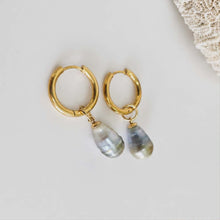 Load image into Gallery viewer, Civa Fiji Pearl Huggie Earrings - Gold Plated FJD$