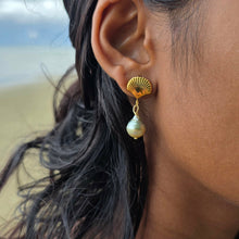 Load image into Gallery viewer, READY TO SHIP Civa Fiji Pearl Earrings - Gold Plated FJD$