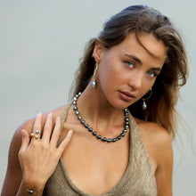 Load image into Gallery viewer, Civa Fiji Pearl Hoop Earrings - Gold Plated FJD$