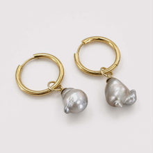 Load image into Gallery viewer, Civa Fiji Pearl Huggie Earrings - Gold Plated FJD$