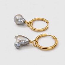 Load image into Gallery viewer, Civa Fiji Pearl Huggie Earrings - Gold Plated FJD$