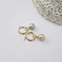 Load image into Gallery viewer, Civa Fiji Pearl Huggie Earrings - Gold Plated FJD$