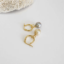 Load image into Gallery viewer, Civa Fiji Pearl Huggie Earrings - Gold Plated FJD$