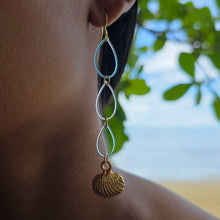 Load image into Gallery viewer, READY TO SHIP Shell Charm & Fishing Line Earrings - Gold Plated FJD$
