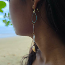 Load image into Gallery viewer, READY TO SHIP Shell Charm & Fishing Line Earrings - Gold Plated FJD$