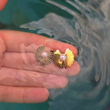 Load image into Gallery viewer, READY TO SHIP Freshwater Pearl Stud Earrings - Gold Plated FJD$