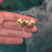 Load image into Gallery viewer, READY TO SHIP Freshwater Pearl Stud Earrings - Gold Plated FJD$