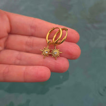 Load image into Gallery viewer, READY TO SHIP Star Hoop Earrings - Gold Plated FJD$