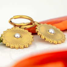 Load image into Gallery viewer, READY TO SHIP Freshwater Pearl Hoop Earrings - Gold Plated FJD$
