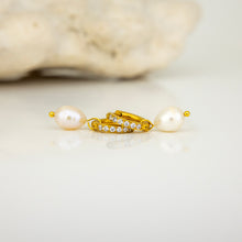 Load image into Gallery viewer, READY TO SHIP Freshwater Pearl Hoop Earrings - Gold Plated FJD$