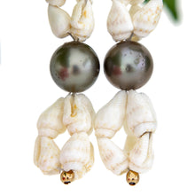 Load image into Gallery viewer, READY TO SHIP Civa Fiji Pearl & Shell Earrings - 18k Gold Vermeil FJD$