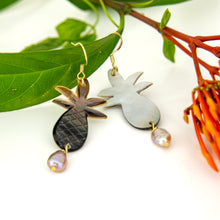 Load image into Gallery viewer, READY TO SHIP Mother of Pearl Earrings with Freshwater Pearl - 18k Gold Vermeil FJD$