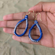 Load image into Gallery viewer, READY TO SHIP Snake Knot Earrings - Nylon & 18k Gold Vermeil FJD$