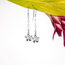 Load image into Gallery viewer, READY TO SHIP Frangipani Charm Drop Earrings - 925 Sterling Silver FJD$