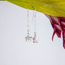 Load image into Gallery viewer, READY TO SHIP Frangipani Charm Drop Earrings - 925 Sterling Silver FJD$