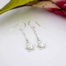 Load image into Gallery viewer, READY TO SHIP Frangipani Charm Drop Earrings - 925 Sterling Silver FJD$