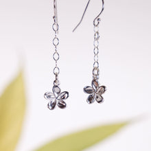 Load image into Gallery viewer, READY TO SHIP Frangipani Charm Drop Earrings - 925 Sterling Silver FJD$