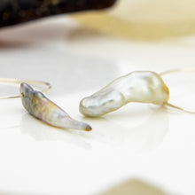 Load image into Gallery viewer, READY TO SHIP Fiji Keshi Pearl Hoop Earrings - 925 Sterling Silver FJD$