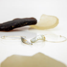 Load image into Gallery viewer, READY TO SHIP Fiji Keshi Pearl Hoop Earrings - 925 Sterling Silver FJD$