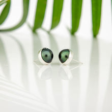 Load image into Gallery viewer, READY TO SHIP Civa Fiji Bezel Set Pearl Stud Earrings - 925 Sterling Silver FJD$