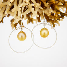 Load image into Gallery viewer, READY TO SHIP Civa Fiji Saltwater Pearl Hoop Earrings - 925 Sterling Silver FJD$
