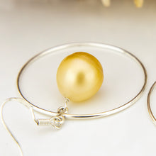 Load image into Gallery viewer, READY TO SHIP Civa Fiji Saltwater Pearl Hoop Earrings - 925 Sterling Silver FJD$