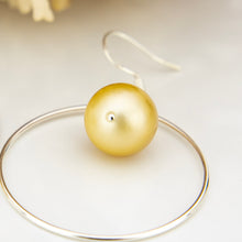 Load image into Gallery viewer, READY TO SHIP Civa Fiji Saltwater Pearl Hoop Earrings - 925 Sterling Silver FJD$