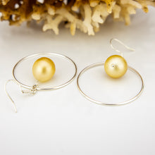 Load image into Gallery viewer, READY TO SHIP Civa Fiji Saltwater Pearl Hoop Earrings - 925 Sterling Silver FJD$