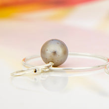 Load image into Gallery viewer, READY TO SHIP Civa Fiji Saltwater Pearl Hoop Earrings - 925 Sterling Silver FJD$