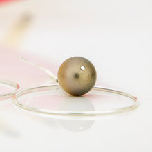 Load image into Gallery viewer, READY TO SHIP Civa Fiji Saltwater Pearl Hoop Earrings - 925 Sterling Silver FJD$
