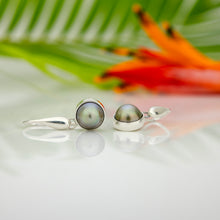 Load image into Gallery viewer, READY TO SHIP Bezel Set Pearl Earrings - 925 Sterling Silver FJD$