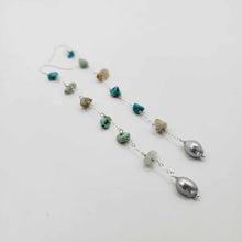 Load image into Gallery viewer, READY TO SHIP Freshwater Pearl & Mixed Stone Drop Earrings - 925 Sterling Silver FJD$