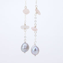 Load image into Gallery viewer, READY TO SHIP Freshwater Pearl & Mixed Stone Drop Earrings - 925 Sterling Silver FJD$