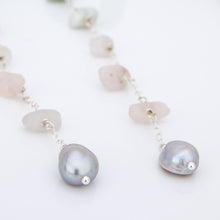 Load image into Gallery viewer, READY TO SHIP Freshwater Pearl & Mixed Stone Drop Earrings - 925 Sterling Silver FJD$