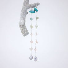 Load image into Gallery viewer, READY TO SHIP Freshwater Pearl & Mixed Stone Drop Earrings - 925 Sterling Silver FJD$