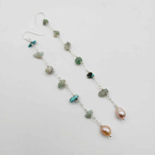 Load image into Gallery viewer, READY TO SHIP Freshwater Pearl & Mixed Stone Drop Earrings - 925 Sterling Silver FJD$