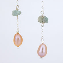 Load image into Gallery viewer, READY TO SHIP Freshwater Pearl & Mixed Stone Drop Earrings - 925 Sterling Silver FJD$