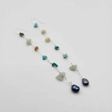 Load image into Gallery viewer, CONTACT US TO RECREATE THIS SOLD OUT STYLE Freshwater Pearl & Mixed Stone Drop Earrings - 925 Sterling Silver FJD$